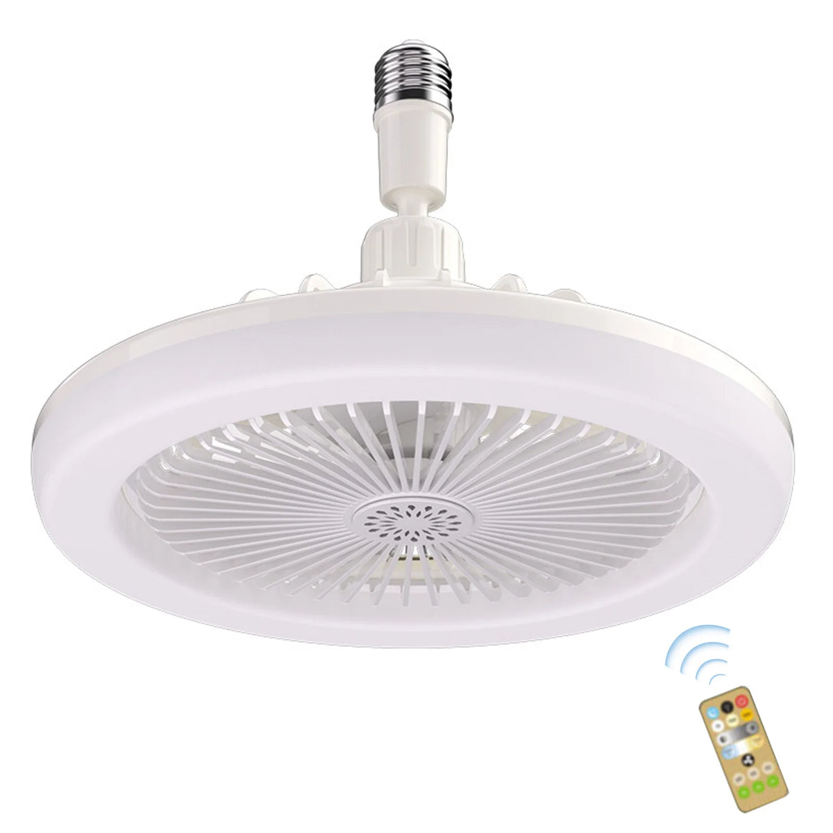 LED Fan Lamp Universal E27 Light Holder Aroma Ceiling Fan Lights with Remote Control 3 Speeds Wind Mute for Bedroom Dormitory